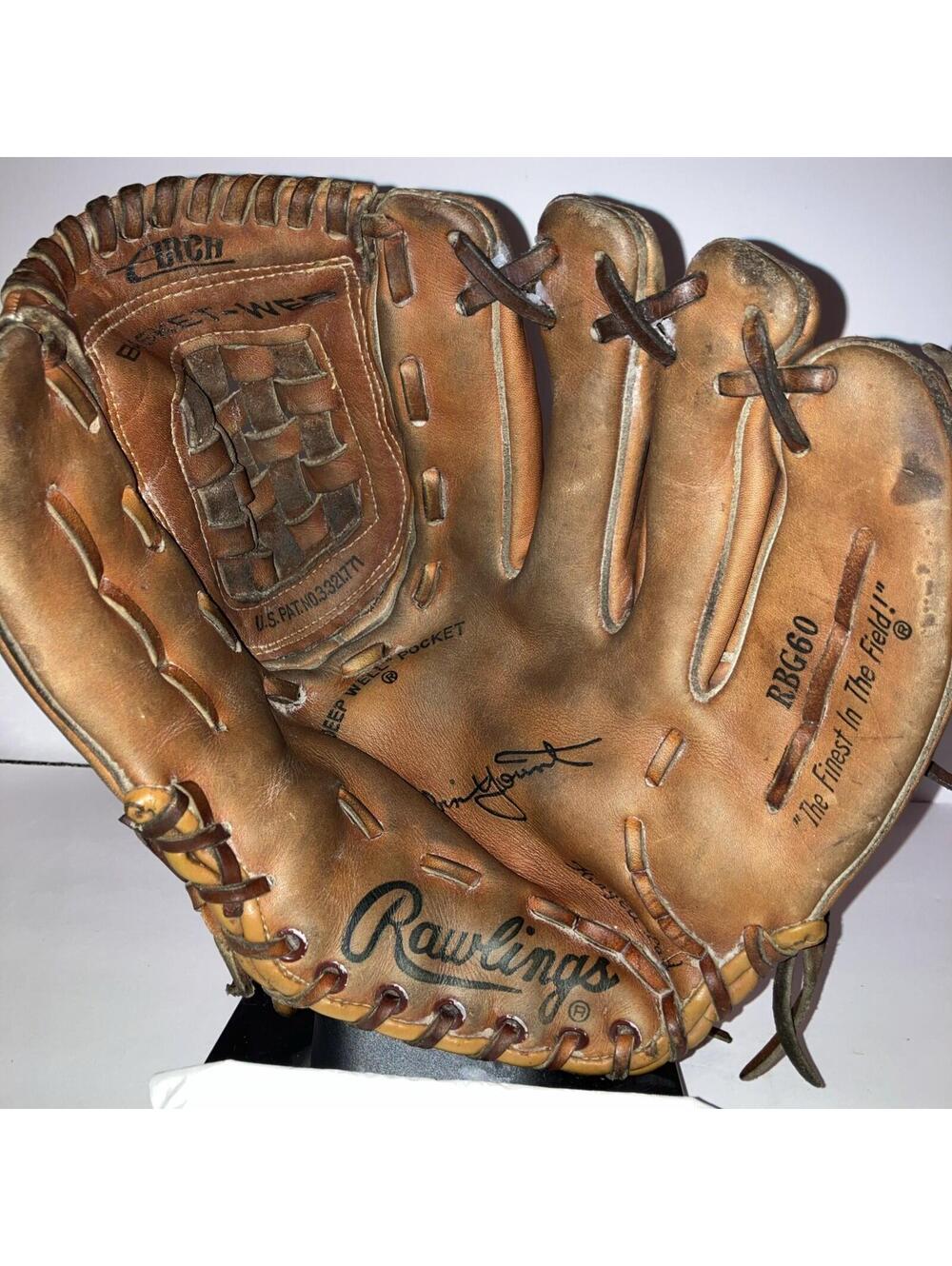 VTG Rawlings RBG60 Robin Yount Signature Series Baseball Glove 12" RHT Leather